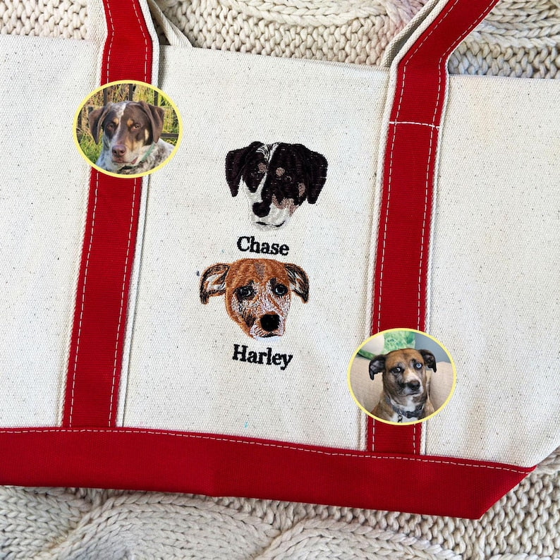 🐾 Tote Bag con bordado hiper-realista 🧵