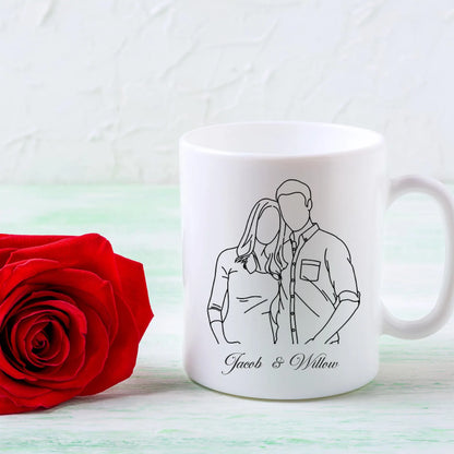 ☕️ Taza Personalizada Silueta Parejas 🥰