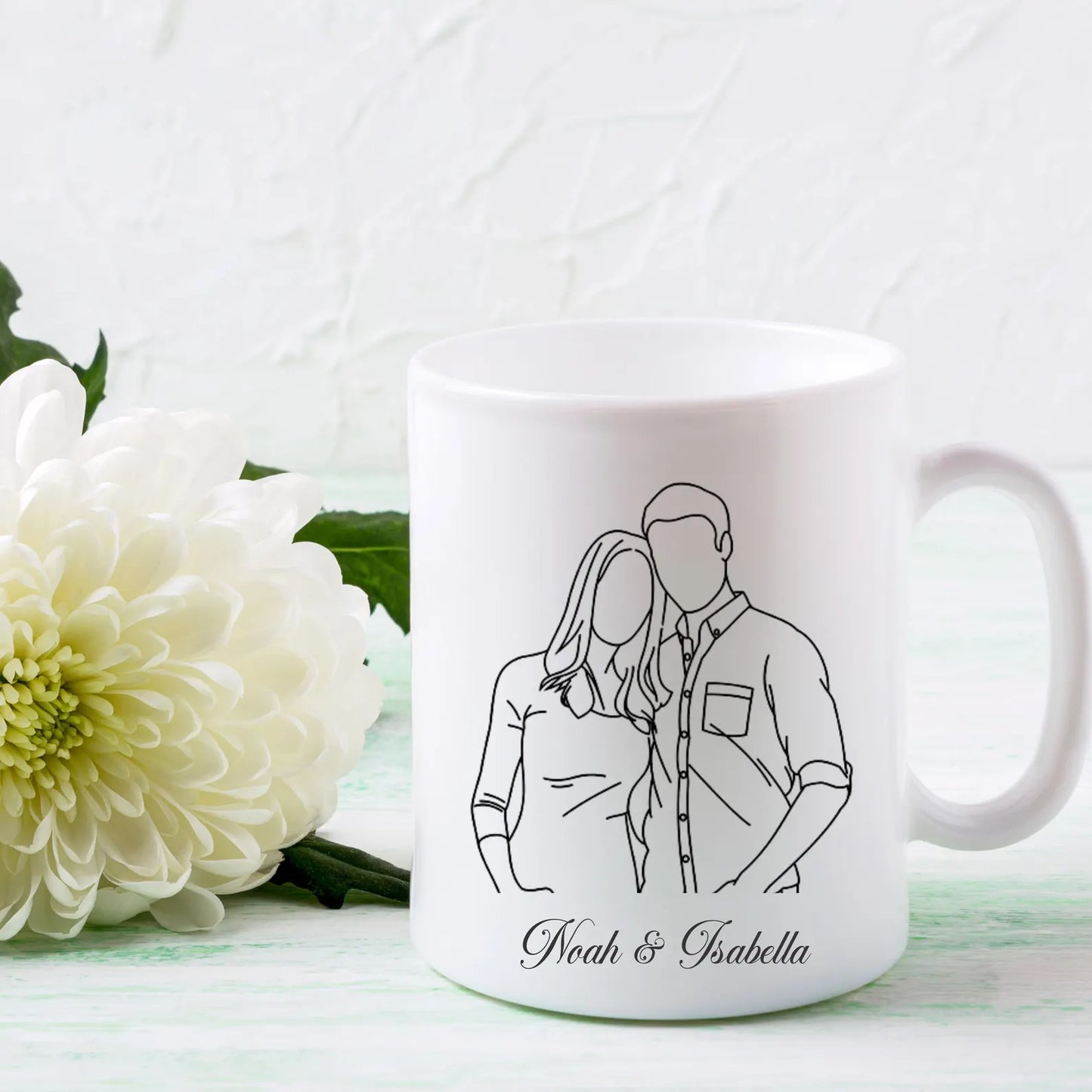 ☕️ Taza Personalizada Silueta Parejas 🥰