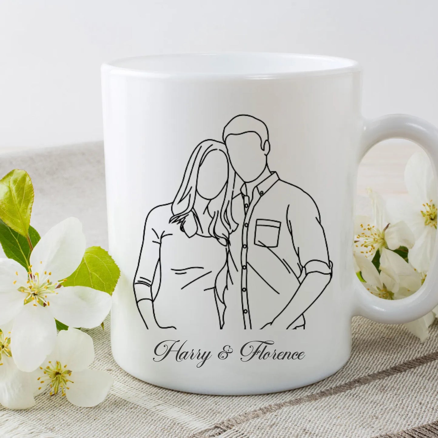 ☕️ Taza Personalizada Silueta Parejas 🥰