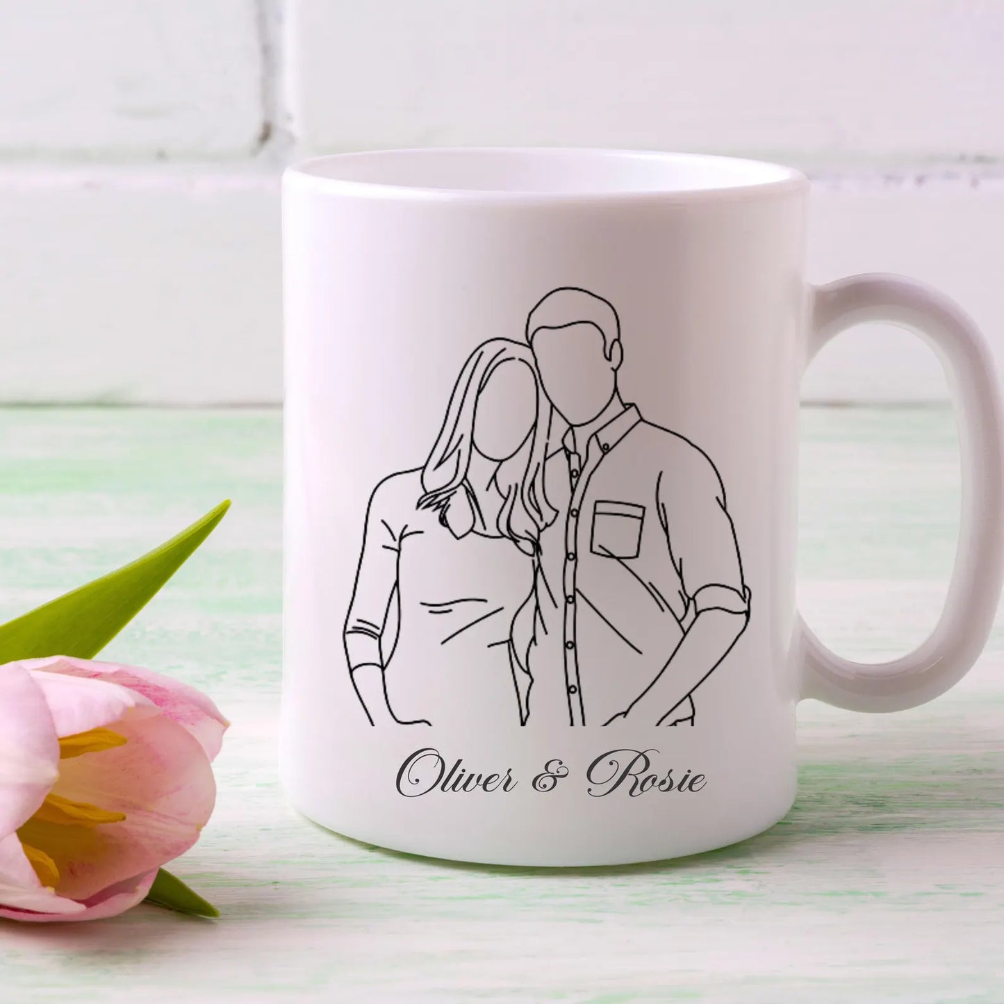 ☕️ Taza Personalizada Silueta Parejas 🥰