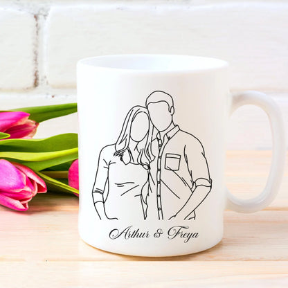 ☕️ Taza Personalizada Silueta Parejas 🥰