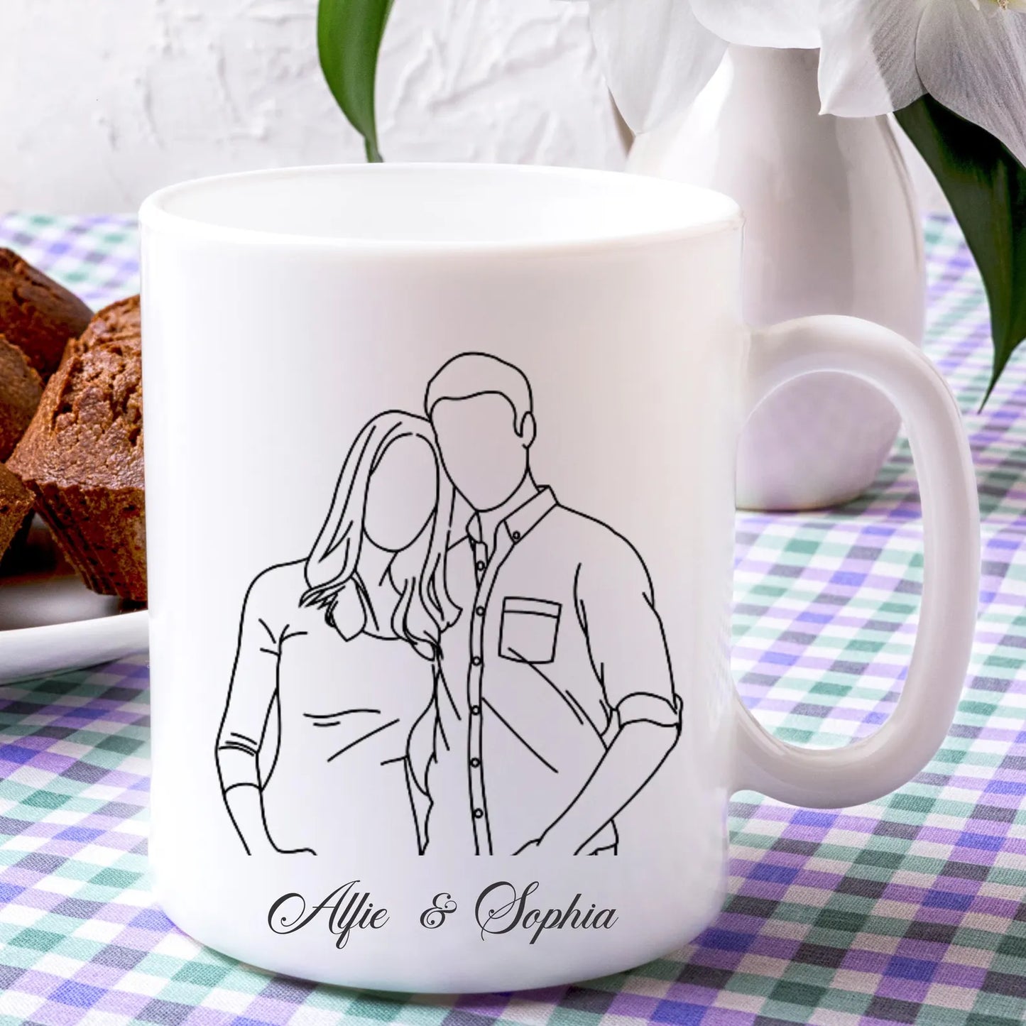 ☕️ Taza Personalizada Silueta Parejas 🥰