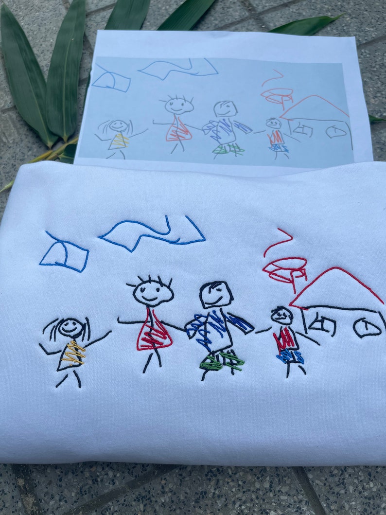 🧒 Dibujo infantil bordado 🧵
