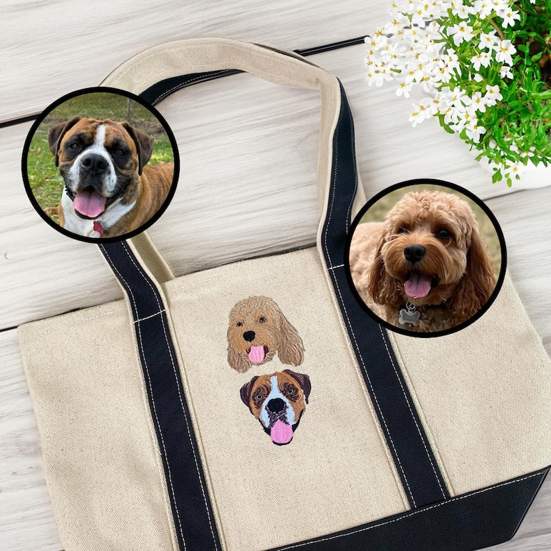 🐾 Tote Bag con bordado hiper-realista 🧵