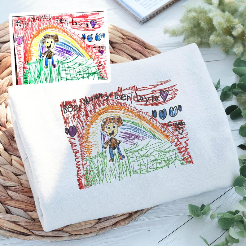 🧒 Dibujo infantil bordado 🧵
