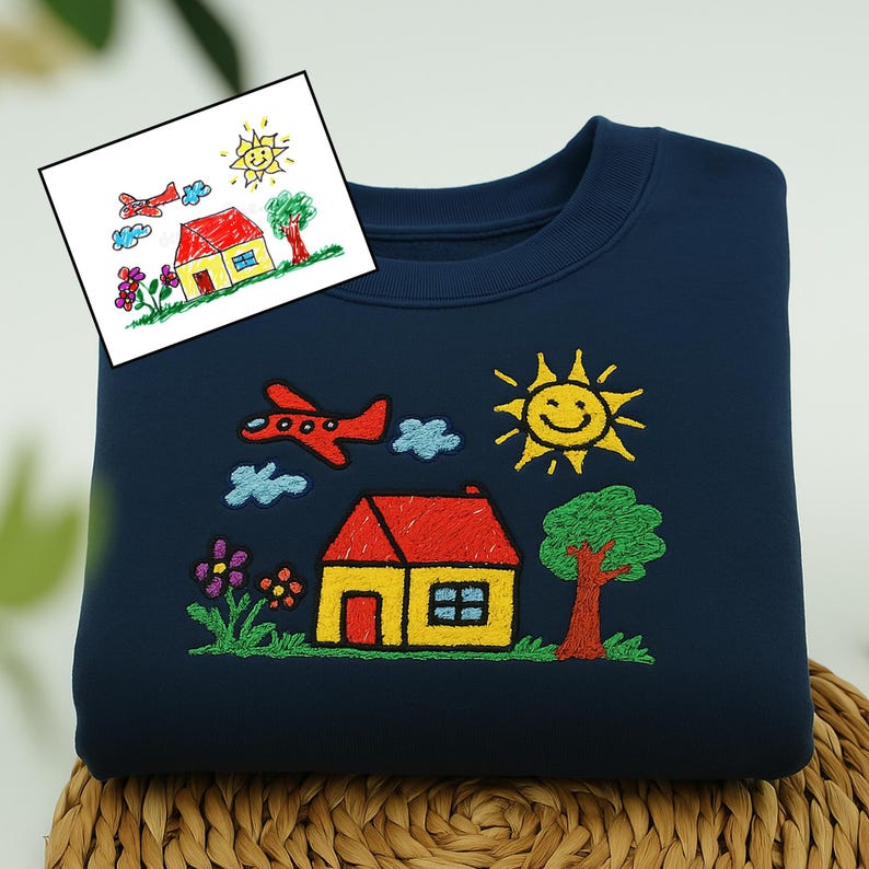 🧒 Dibujo infantil bordado 🧵