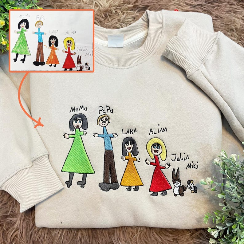 🧒 Dibujo infantil bordado 🧵